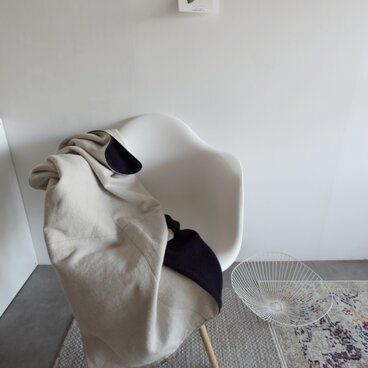 リバーシブルウールブランケット