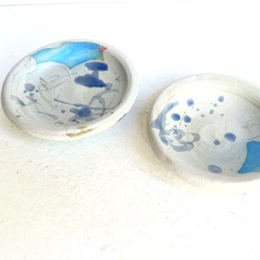 水色ピンク36,37　豆皿