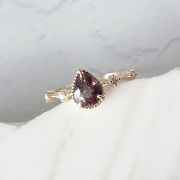 カラーチェンジガーネット(PS)&Dia リング