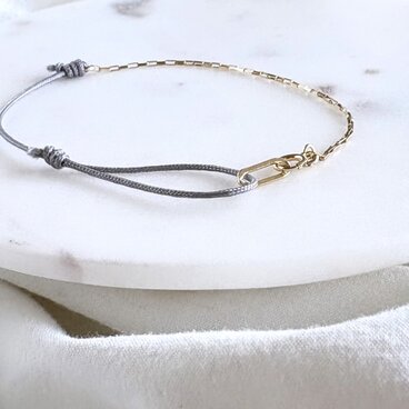 azalea gris 14kgf×ナイロンコード ブレスレット  グレー