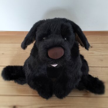 感動する抱き心地。重さ約3400g、命の重みを感じる犬のぬいぐるみ・クロラン（黒）