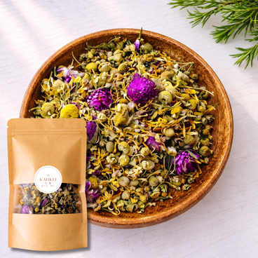 花あわゆ｜カモミール×薔薇×千日紅の花茶｜ノンカフェイン｜やさしく包む一杯｜茶葉カスタム対応｜KAHKEI 花馨