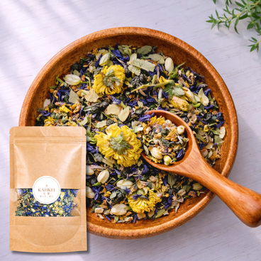 月影｜皇菊×緑茶xジャスミン花の花茶｜月夜に寄り添う一杯｜茶葉カスタム対応｜KAHKEI 花馨