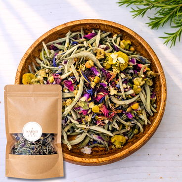 雪ほのか｜冬季限定｜ラベンダー×カモミール×白茶の花茶｜冬の静けさに寄り添う一杯｜KAHKEI 花馨