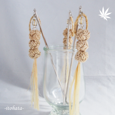 精麻のあわじ玉3連かんざし［61］