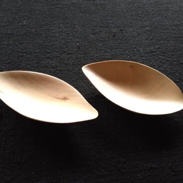 茶葉形豆皿　2枚組