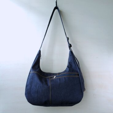 ☆一点もの☆ デイリーバッグ 斜め掛けショルダー 濃いネイビーデニム