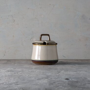 イェンス・H・クイストゴー テーマ シュガーポット デンマーク ストーンウェア 1980年代