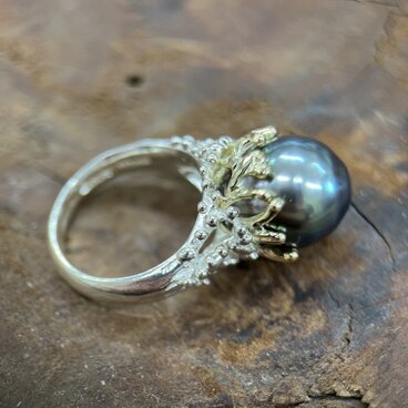 K14/silver南洋パールリング(送料無料)