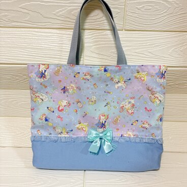 レースリボン付きレッスンバック☆入園入学♪ユニコーン♪レインボー