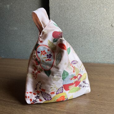 おはじき　帯リメイクハンドバッグ