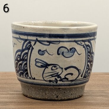 富士と兎の蕎麦猪口b