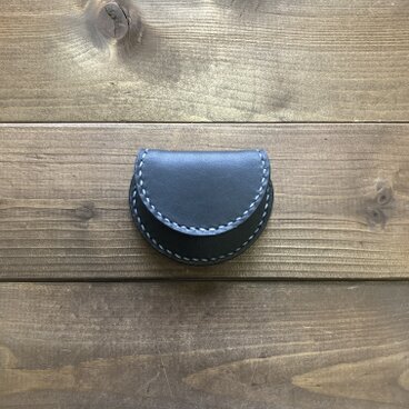 ミニコインケース(ラウンドタイプ:黒)