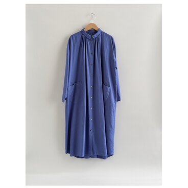 リネンどんぐりワンピース　バイオレットブルー