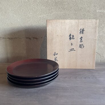 鎌倉彫　銘々皿４枚セット