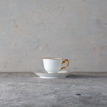 大倉陶園 ゴールドライン デミタスカップ＆ソーサー 日本製 磁器 1970年代