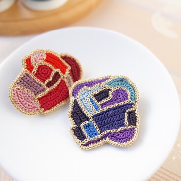 七宝モザイクブローチ（Mサイズ）