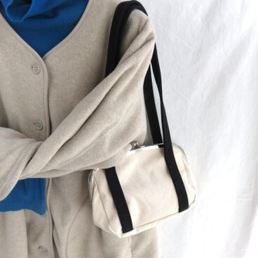 倉敷帆布のがま口ミニショルダーバッグ　　PANDA