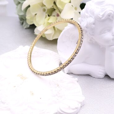 【フランス買付 】ラインストーン バングル＊ Vintage Rhinestone Bangle 1960s–1970s