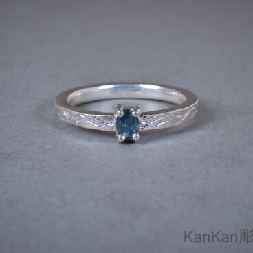 モンタナサファイアのリング