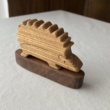 ハリネズミ　タモの木