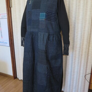 古布絣ジャンパースカート