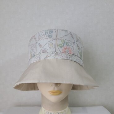 魅せる☆素材の良さが光る♪大島紬のバイカラークロッシュ～ベージｭ