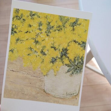 post card / テーブルの上のミモザ（2枚組）