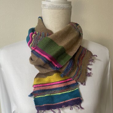 ファンキーな柔らかミニマフラー