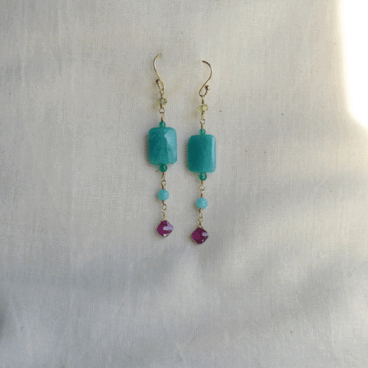 アマゾナイトのピアス