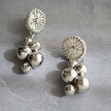 『radial + cloud』（シルバー）ピアス/イヤリング【受注】