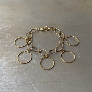 Vintage 90s-00s retro circle design chain bracelet