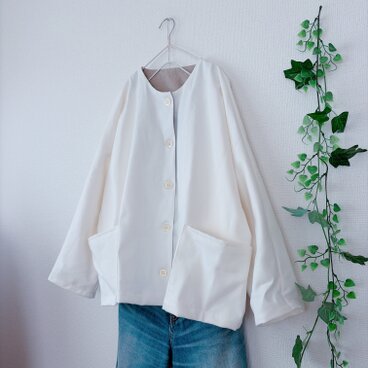 岡山産くったりデニムドルマンジャケット