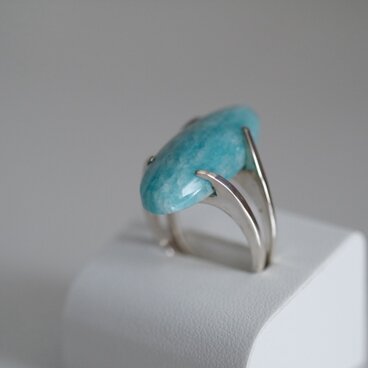 天然石アマゾナイトのsv925リング