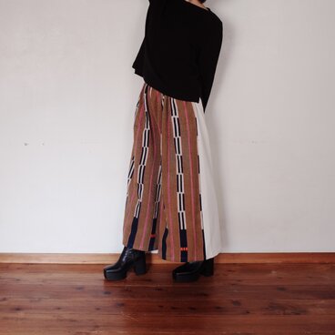 コートジボアール　バウレ族藍染スカーチョ