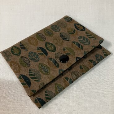 柿渋染め　カードケース　リーフ　26B2