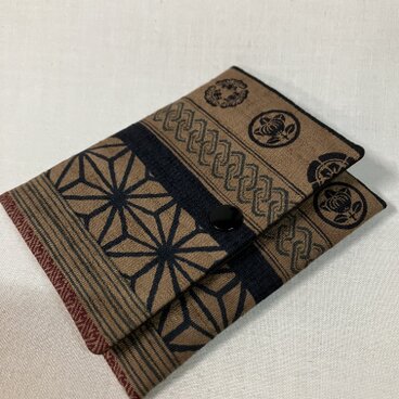 柿渋染め　カードケース　和柄　26B3