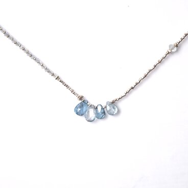 -'Santa Maria' Aquamarine- silver necklace