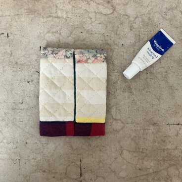 キルティングパッチワークのティッシュケース（292)