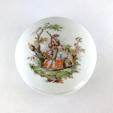 ボンボニエール 恋人たち 陶器の小物入れ 12OTbp4