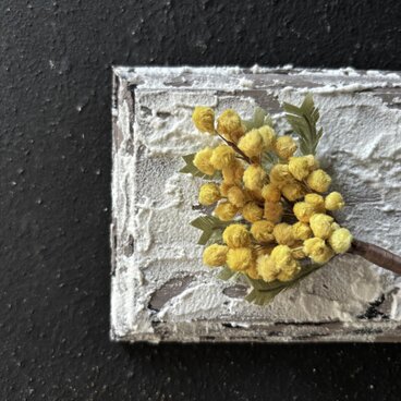 ミモザのコサージュ