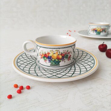 Villeroy & Boch｜Basket｜ビレロイ＆ボッホ｜バスケット｜カップ＆ソーサー｜ドイツ