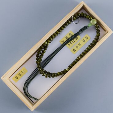 曹洞宗 108玉 緑檀生命樹 独山玉仕立て 数珠 日本伝統念珠 天然石 京都 手作り  JUA150