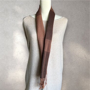 【手織り】綿糸のミニストール