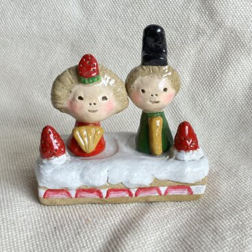 人形【ケーキ豆雛】