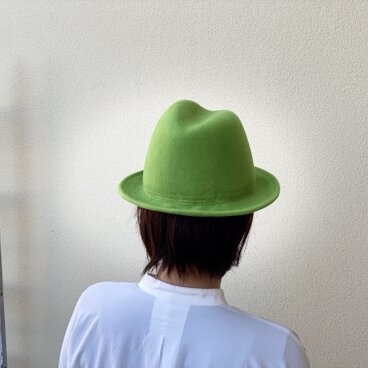 木型で作った ふたこぶフェルトハット
