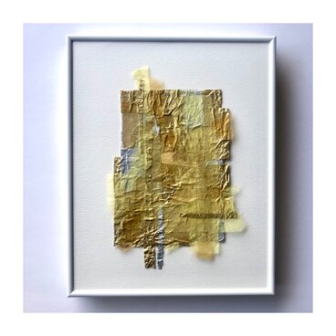 和紙コラージュ/ 原画[太陽] / Yuss art 抽象画 インテリア