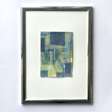 和紙コラージュ/ 原画[森②] /Yuss art 抽象画 インテリア