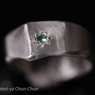 【「親指」専用！！(ﾟ∀ﾟ)】超希少石　ブルーコーネルピン・親指専用リング【ブルー・サム】