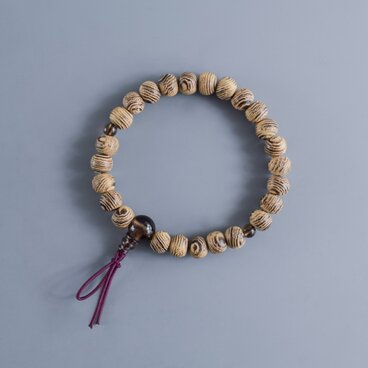 8mm　白鉄刀木　茶水晶　腕輪　ブレスレット　数珠　天然石　京都　UDA20